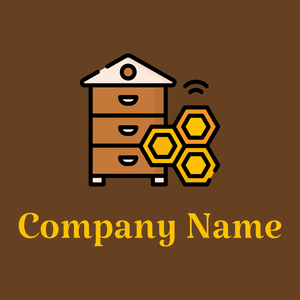 Hive logo on a Dark Brown background - Essen & Trinken