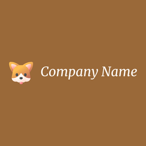 Corgi logo on a Desert background - Dieren/huisdieren