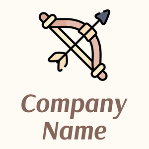 Bow and arrow logo on a white floral background - Sport