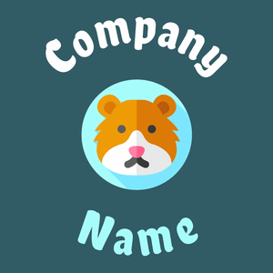 Hamster logo on a Blumine background - Animais e Pets