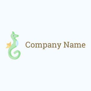 Seahorse logo on a Alice Blue background - Animais e Pets