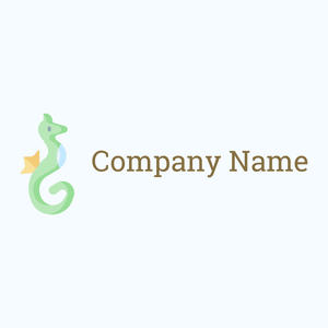 Seahorse logo on a Alice Blue background - Tiere & Haustiere