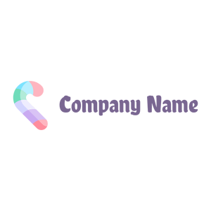 Candy cane logo on a White background - Enfant & Garderie