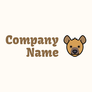 Hyena logo on a Floral White background - Animali & Cuccioli