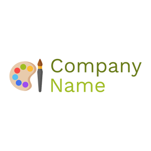 Paint palette logo on a White background - Kinderen & Kinderopvang