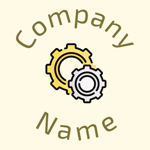 Gear logo on a Corn Silk background - Costruzioni & Strumenti