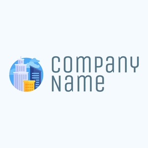 Buildings logo on a Alice Blue background - Empresa & Consultantes