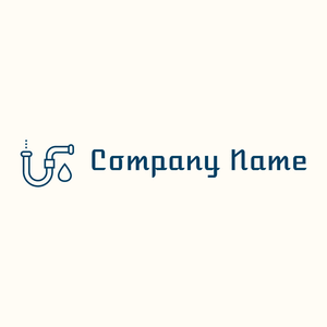 Plumbering Blue logo on a Floral White background - Negócios & Consultoria