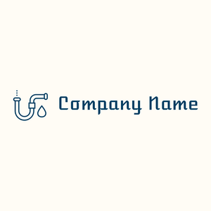Plumbering Blue logo on a Floral White background - Entreprise & Consultant