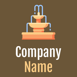 Fountain logo on a Yellow Metal background - Arquitetura