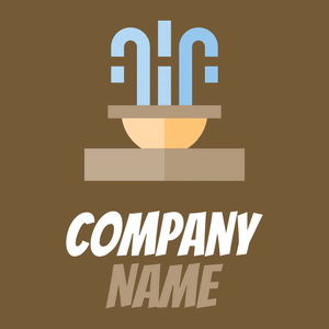 Fountain logo on a Shingle Fawn background - Architektur