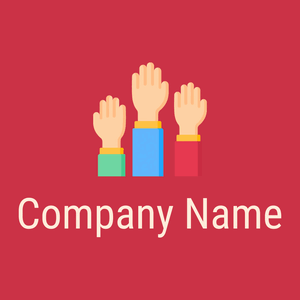 Charity logo on a Brick Red background - Abstrait