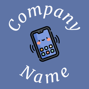 Smartphone on a Air Force Blue background - Technologie