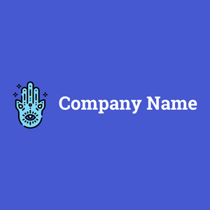 Yoga logo on a Free Speech Blue background - Abstracto