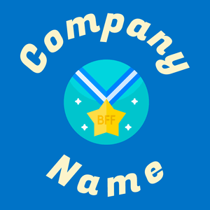 Medal logo on a Navy Blue background - Abstracto