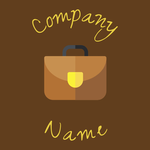 Briefcase logo on a Dark Brown background - Negócios & Consultoria