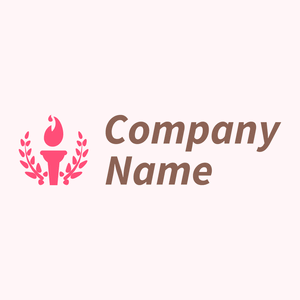 Olympic Torch logo on a Lavender Blush background - Abstract