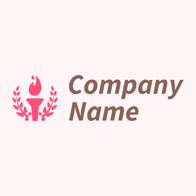 Olympic Torch logo on a Lavender Blush background - Sports