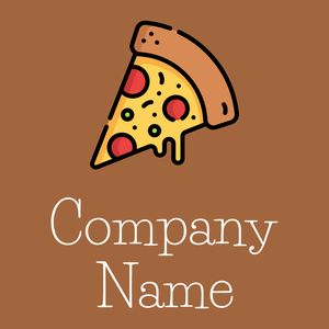 Pizza logo on a Desert background - Comida & Bebida