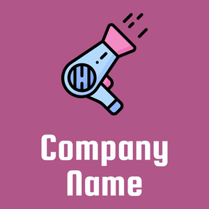 Hair dryer logo on a Royal Heath background - Moda & Belleza
