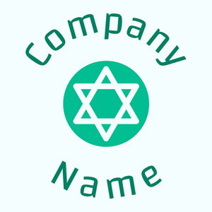 Judaism logo on a Azure background - Religious