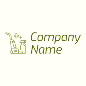 Cleaning Service logo on a Ivory background - Limpeza & Manutenção