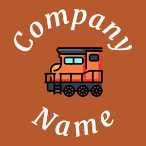 Locomotive logo on a Fiery Orange background - Automobili & Veicoli