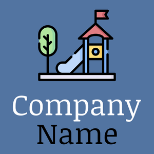 Playground logo on a San Marino background - Enfant & Garderie
