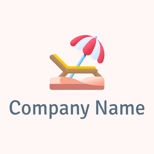Beach chair logo on a Snow background - Voyage & Hotel