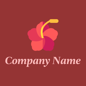 Hibiscus logo on a Well Read background - Florale