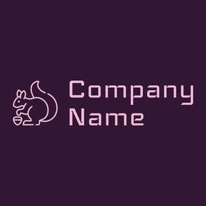Squirrel logo on a Blackcurrant background - Animaux & Animaux de compagnie