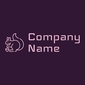 Squirrel logo on a Blackcurrant background - Animali & Cuccioli