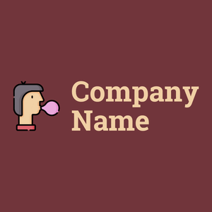 Gum logo on a Merlot background - Abstrait