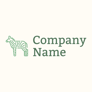 Zebra logo on a Floral White background - Tiere & Haustiere