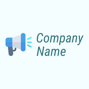 Megaphone logo on a Azure background - Abstracto