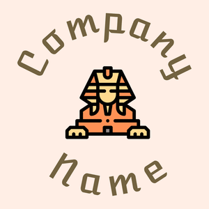 Great sphinx of giza logo on a Seashell background - Sommario