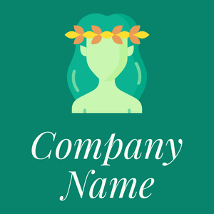 Nymph logo on a Pine Green background - Abstrato