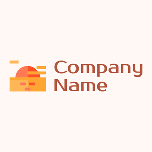 Sunrise logo on a Seashell background - Abstrait