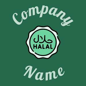 Halal logo on a Green Pea background - Comida & Bebida