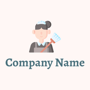 Maid logo on a Snow background - Limpieza & Mantenimiento