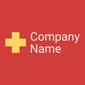 Pharmacy logo on a Persian Red background - Educación