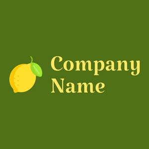 Lemon logo on a Olive Drab background - Cibo & Bevande