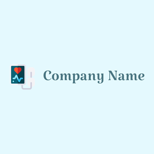 Heart monitoring logo on a Light Cyan background - Médicale & Pharmaceutique