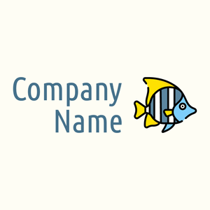 Fish logo on a Ivory background - Dieren/huisdieren