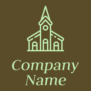 Chapel on a Bronze Olive background - Religión