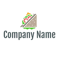 Logo de sándwich de queso ensalada de tomate - Alimentos & Bebidas Logotipo