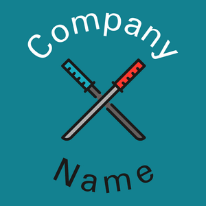 Katana logo on a Deep Sea background - Sports