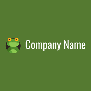 Frog logo on a Green Leaf background - Dieren/huisdieren