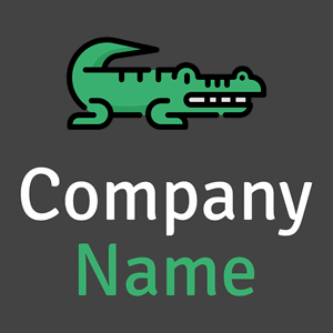Alligator logo on a Charcoal background - Animales & Animales de compañía