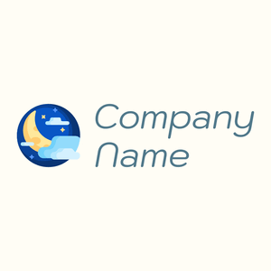 Rounded Night logo on a Floral White background - Abstrato